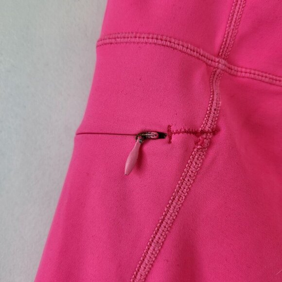 Zyia Active Leggings Hot Pink Cropped Pants Side Pockets Light and Tight 4 - Picture 5 of 7
